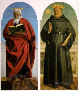 聖アウグスティヌスの多翼祭壇画 2 イタリア ルネサンス ヒューマニズム ピエロ デラ フランチェスカ Oil Paintings